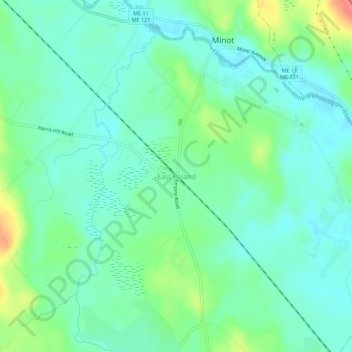 Carte topographique East Poland, altitude, relief