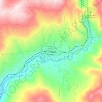 Carte topographique El Colmenar, altitude, relief