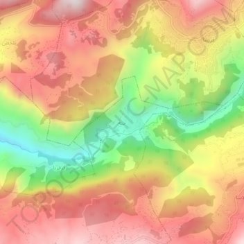 Carte topographique Janneh, altitude, relief