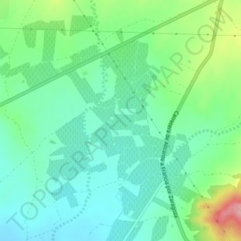 Carte topographique Alpujarras, altitude, relief