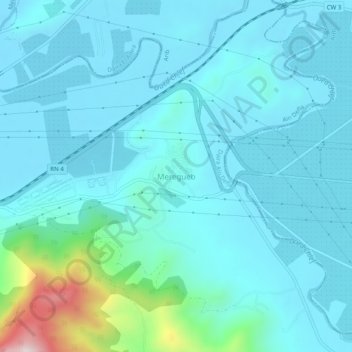 Carte topographique Meregueb, altitude, relief
