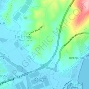 Carte topographique El Alto, altitude, relief