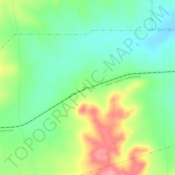 Carte topographique Gentry, altitude, relief