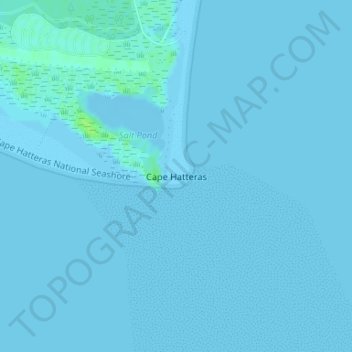 Carte topographique Kaap Hatteras, altitude, relief