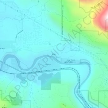 Carte topographique Reiter, altitude, relief