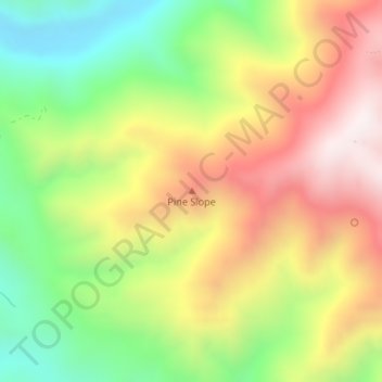 Carte topographique Pine Slope, altitude, relief