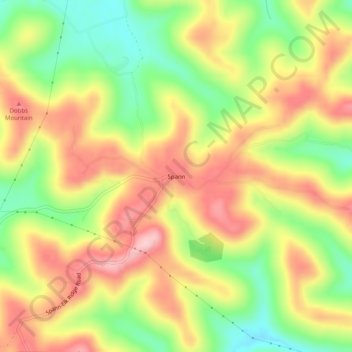 Carte topographique Spann, altitude, relief