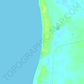Carte topographique Kihim Beach, altitude, relief