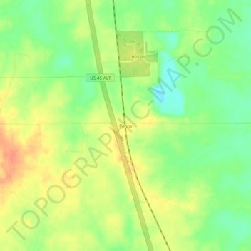 Carte topographique Penns, altitude, relief