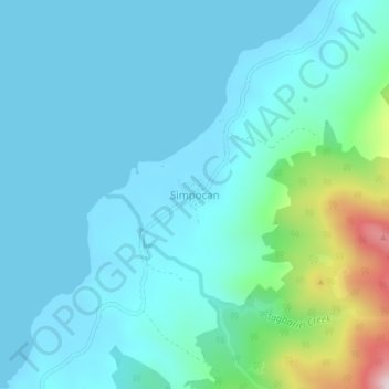 Carte topographique Simpocan, altitude, relief