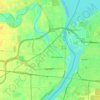 Carte topographique Port Huron, altitude, relief