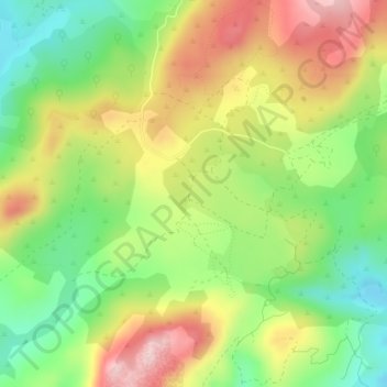 Carte topographique Plateau de Cauria, altitude, relief