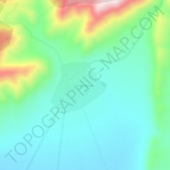 Carte topographique Sidi Djilali, altitude, relief