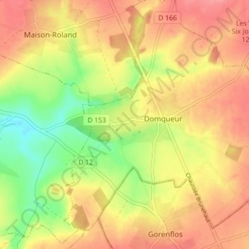 Carte topographique Le Plouy, altitude, relief