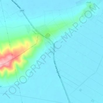 Carte topographique Zana, altitude, relief