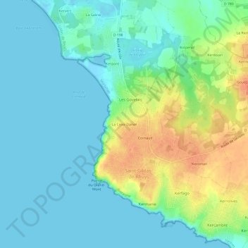 Carte topographique La Croix Daniel, altitude, relief