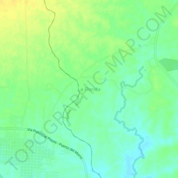 Carte topographique La Florida, altitude, relief