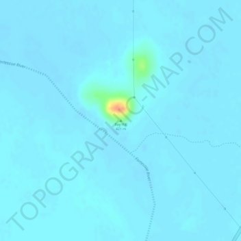 Carte topographique Roy Hill, altitude, relief