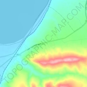 Carte topographique Zaarour, altitude, relief