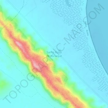 Carte topographique Santa Rosa, altitude, relief