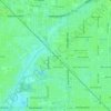 Carte topographique Cross Bayou, altitude, relief