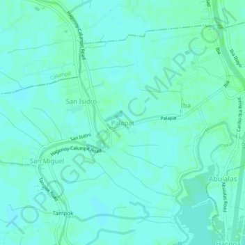 Carte topographique Palapat, altitude, relief