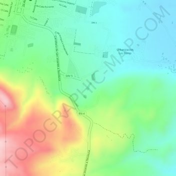Carte topographique Parque Recreativo Amapulapa, altitude, relief