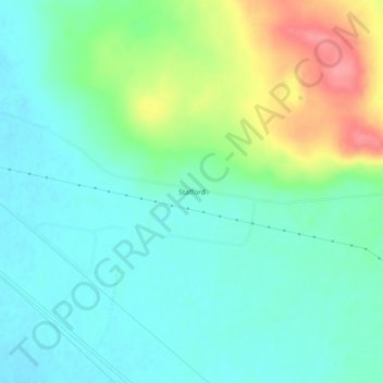 Carte topographique Stafford, altitude, relief