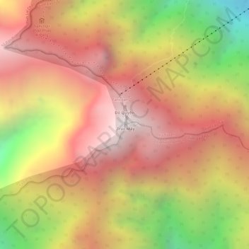 Carte topographique Phan Xi Păng, altitude, relief