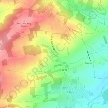 Carte topographique Kappelle, altitude, relief