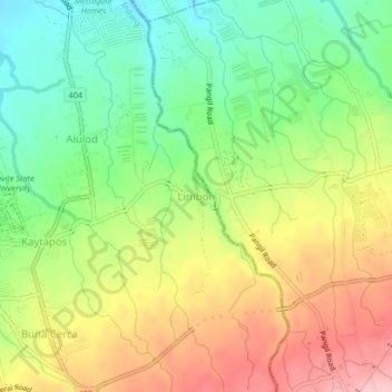 Carte topographique Limbon, altitude, relief