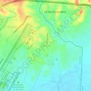 Carte topographique Sector 4, altitude, relief