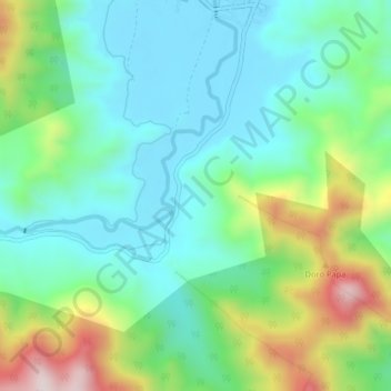 Carte topographique Lambu, altitude, relief