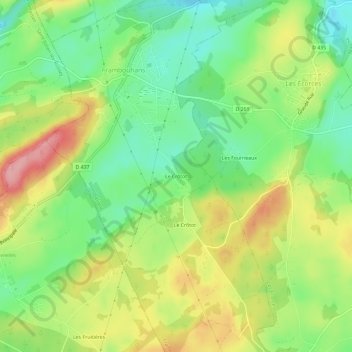 Carte topographique Le Crôtot, altitude, relief