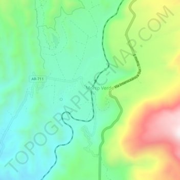 Carte topographique Quiscos, altitude, relief
