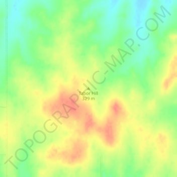 Carte topographique Tabor Hill, altitude, relief