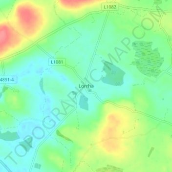 Carte topographique Lorrha, altitude, relief