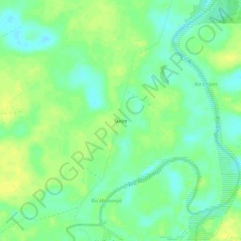 Carte topographique Sucre, altitude, relief