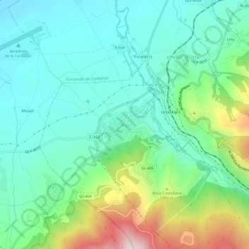 Carte topographique Alp, altitude, relief