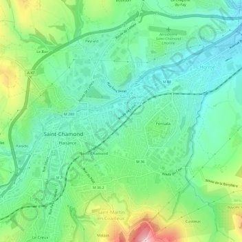 Carte topographique Clos Pascal, altitude, relief