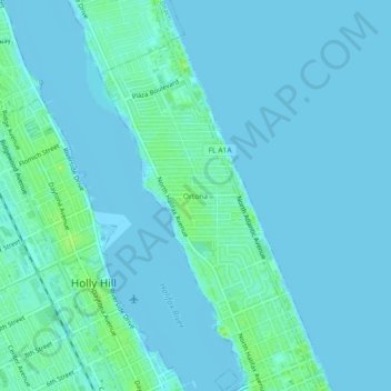 Carte topographique Ortona, altitude, relief