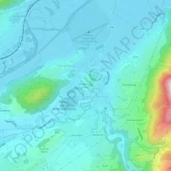 Carte topographique Sallaberg am See, altitude, relief