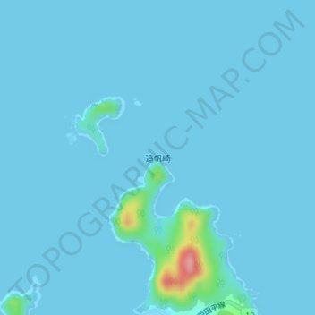 Carte topographique Cape Oiho, altitude, relief