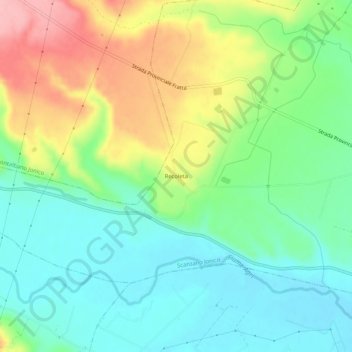 Carte topographique Recoleta, altitude, relief