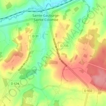 Carte topographique La Morinière, altitude, relief