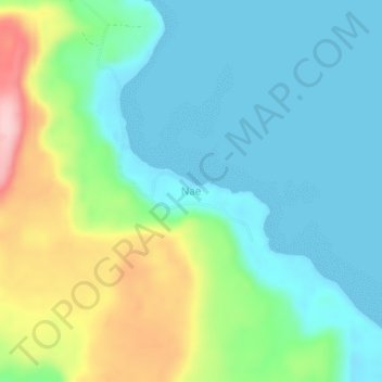 Carte topographique Nae, altitude, relief
