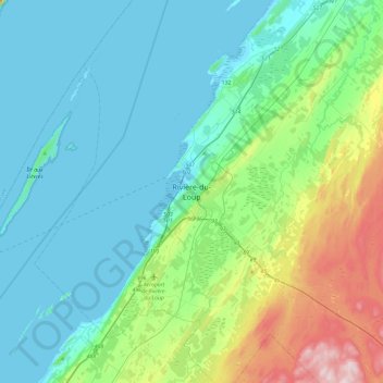 Carte topographique Rivière-du-Loup, altitude, relief