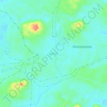 Carte topographique Berkine, altitude, relief