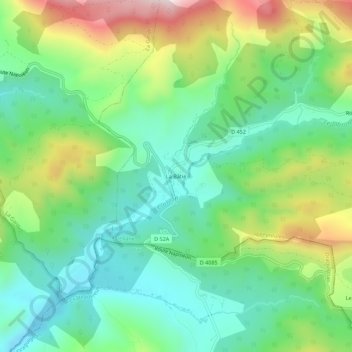 Carte topographique La Bâtie, altitude, relief