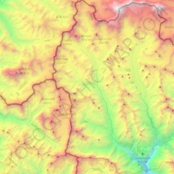 Carte topographique Namche, altitude, relief